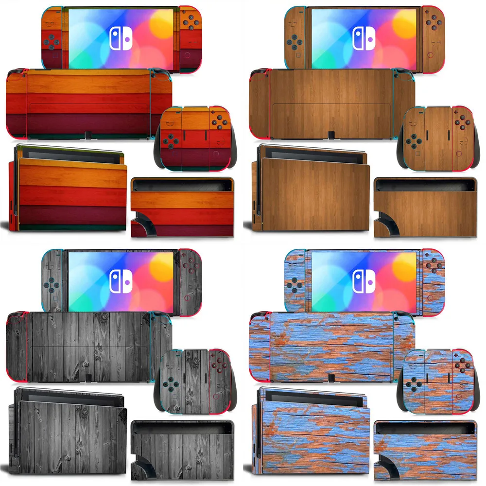Console Skin Wrap - Für Nintendo Switch OLED Holzmaserung Haut