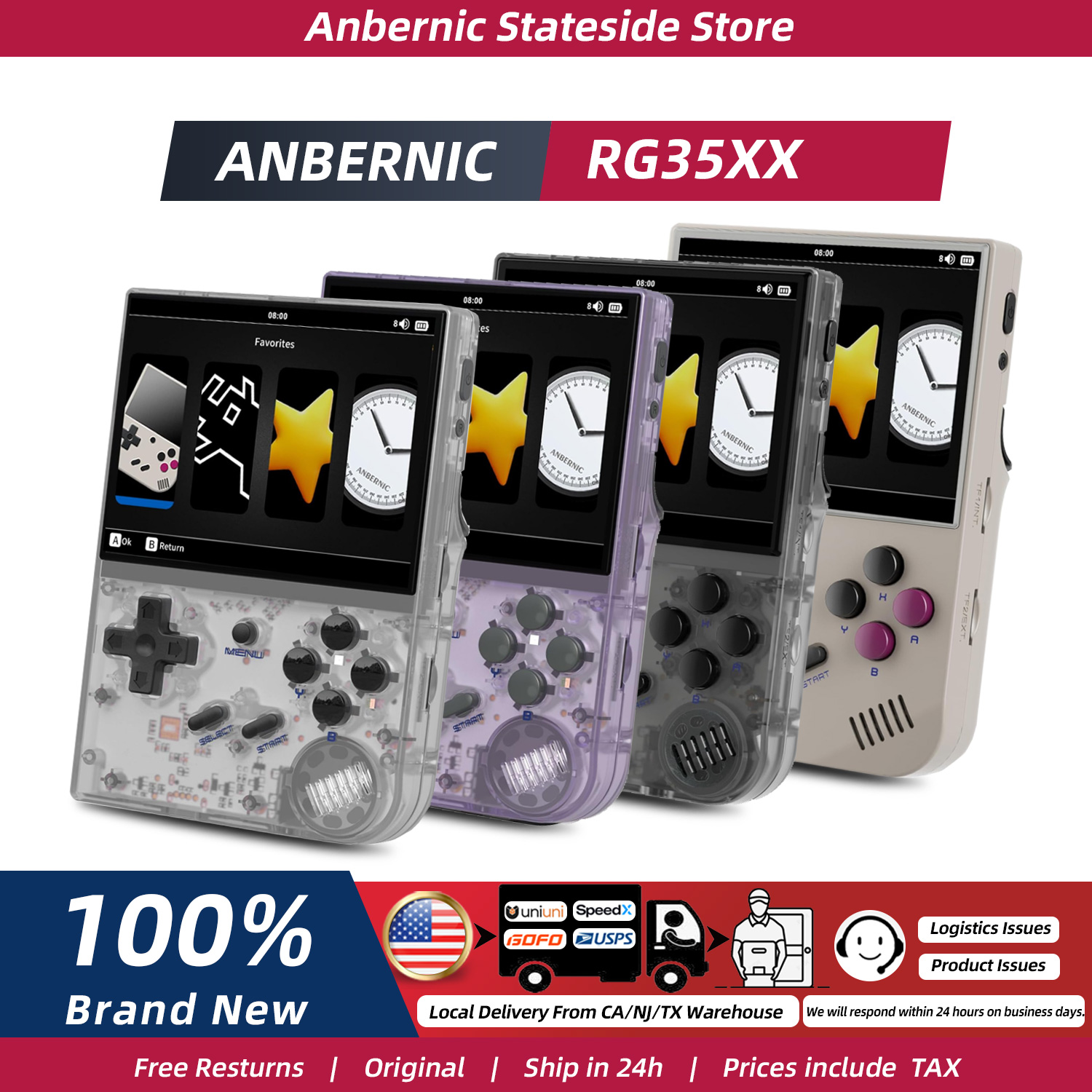 Gaming Console Under 5000 - ANBERNIC RG35XX Handheld-Spielkonsole Linux-System 3,5'' IPS-Bildschirm