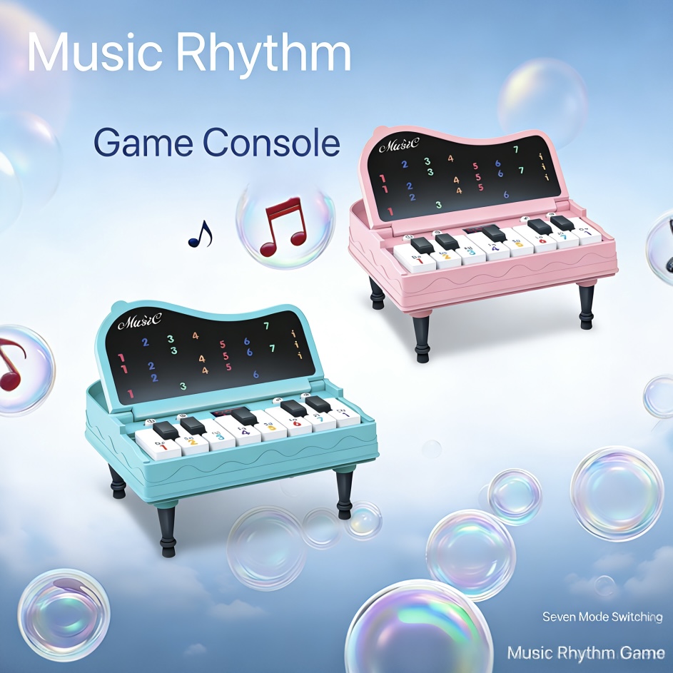 Gaming Console With Keyboard - Ein tragbares Mini-Desktop-Klavier mit Lichtern, Musik,