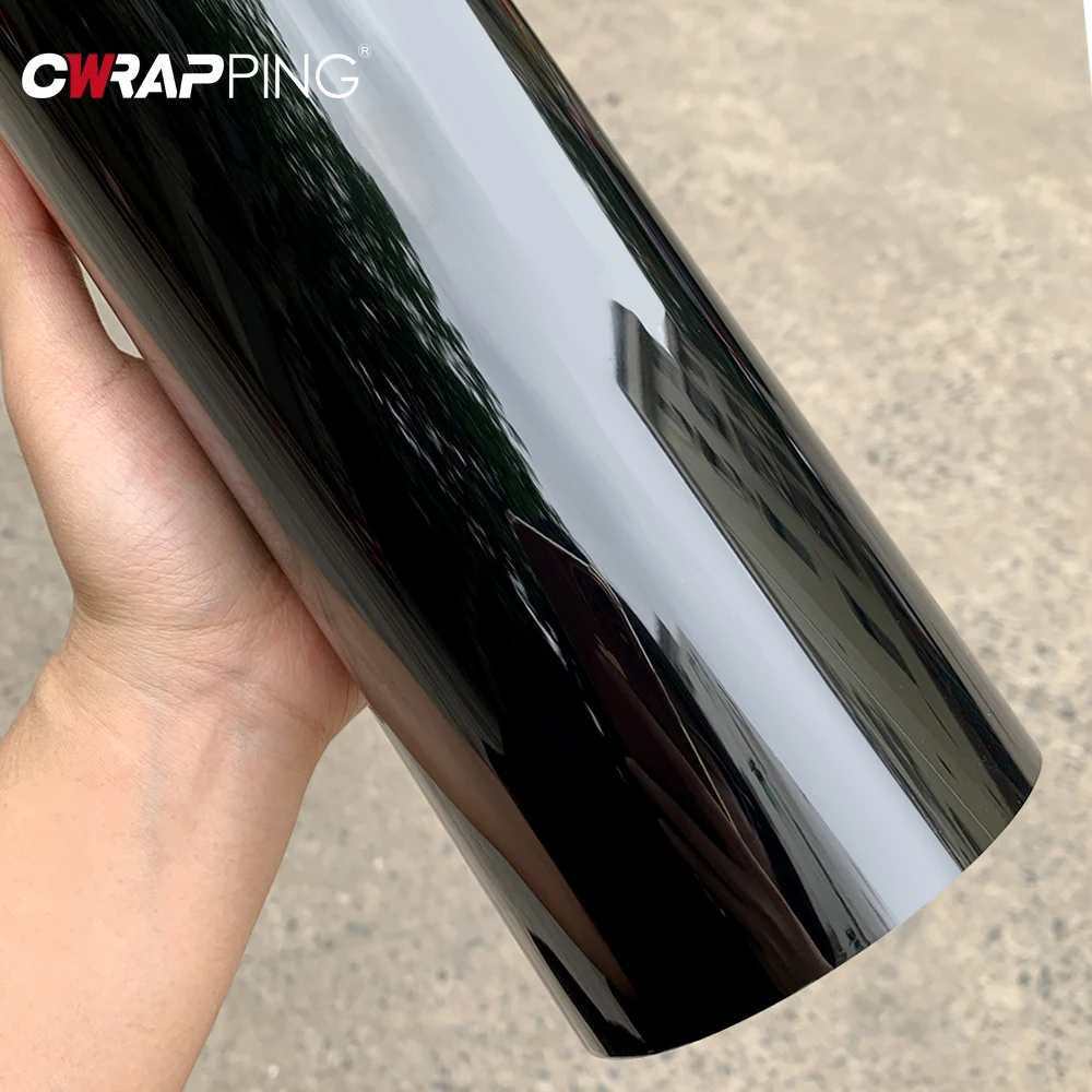 Console Skin Wrap - Ultraglanz-PET-Klavier-Schwarz-Vinylfolie, Aufkleber, glänzend schwarz, selbstklebendes Vinyl,