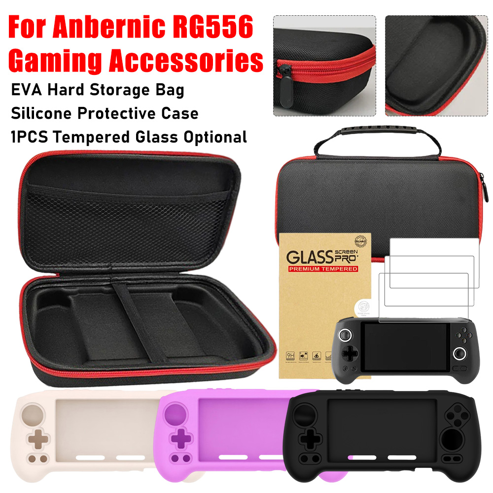 Gaming Console Options - Für RG556 Spielkonsole EVA Hartschalen-Aufbewahrungstasche Silikon-Schutzhülle