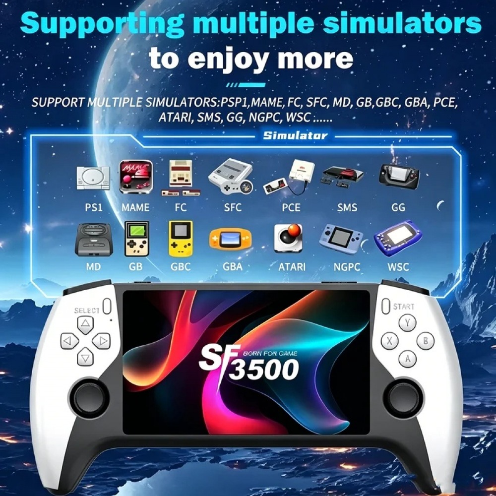 Gaming Console.Emulators - SF3500 5 Zoll Handheld-Spielkonsole für PS1