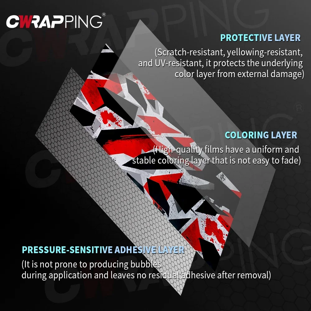 Geometrische Camo Auto Vinyl W – Console Skin Wrap Bewertung und Preis